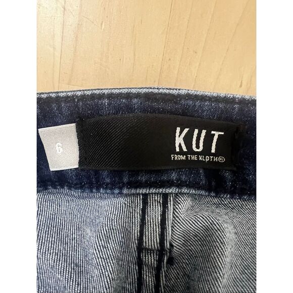 Kut From The Kloth DONA Ankle Skinny Blue Jeans Size 6 Distressed Cotton Stretch - Picture 7 of 11